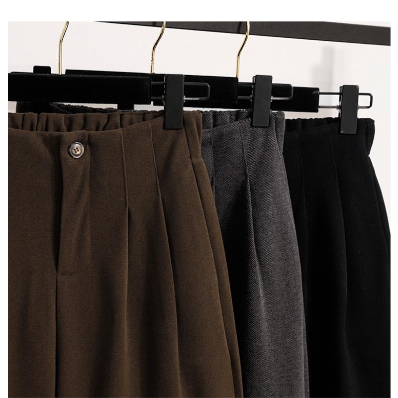 DIMANAF 2025 Autumn Winter Women Plus Size Pants New Fashion Lady Long Pants Oversized Loose Bottoms Thick