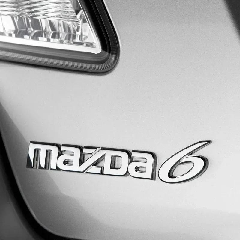 ABS Auto Stříbrné Chromové Vnější Doplňky Pro Mazda 3 5 6 8 Auto Zadní Kufr Písmena Abecedy Označení Značka Znak Logo Samolepka