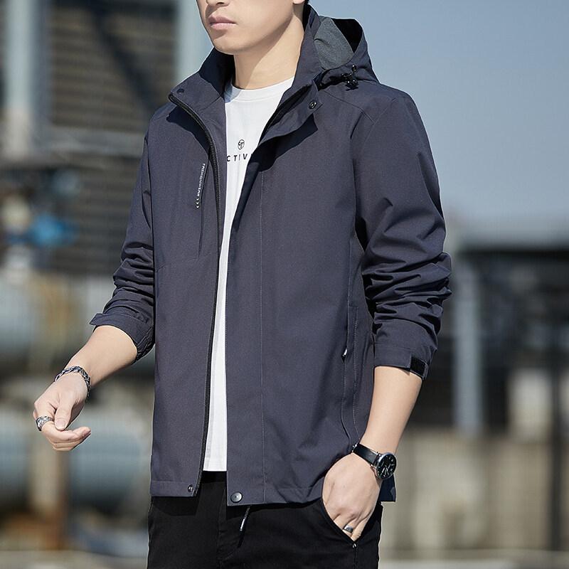 

Removable Hooded Jacket for Men in Autumn and Winter Casual Windproof Jacket for Young and Middle-aged Men s Autumn Jacket L