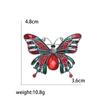 Rhinestone Butterfly Brooches for Women Unisex Enamel Insect Pins Banquet Party Backpack Gifts Jewelry Accessories