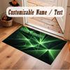 City Cyberpunk Theme Crystal Velvet Floor Rug Personalized Custom Name Text Warm Carpet Home Decoration