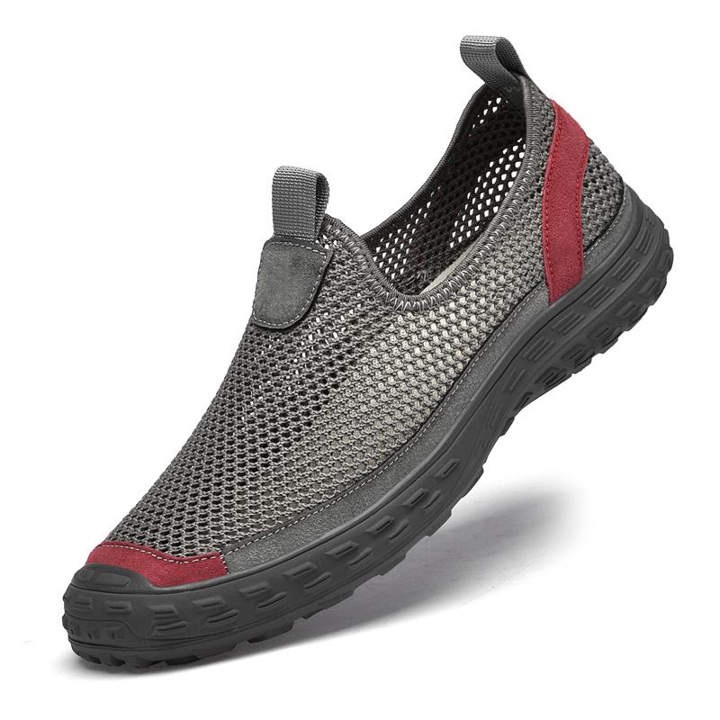

Весенняя сетчатая повседневная обувь Массажная подошва Дышащая Удобная Мужская обувь для активного отдыха и пеших прогулок Универсальная обувь для кемпинга и пляжа Мужская 44