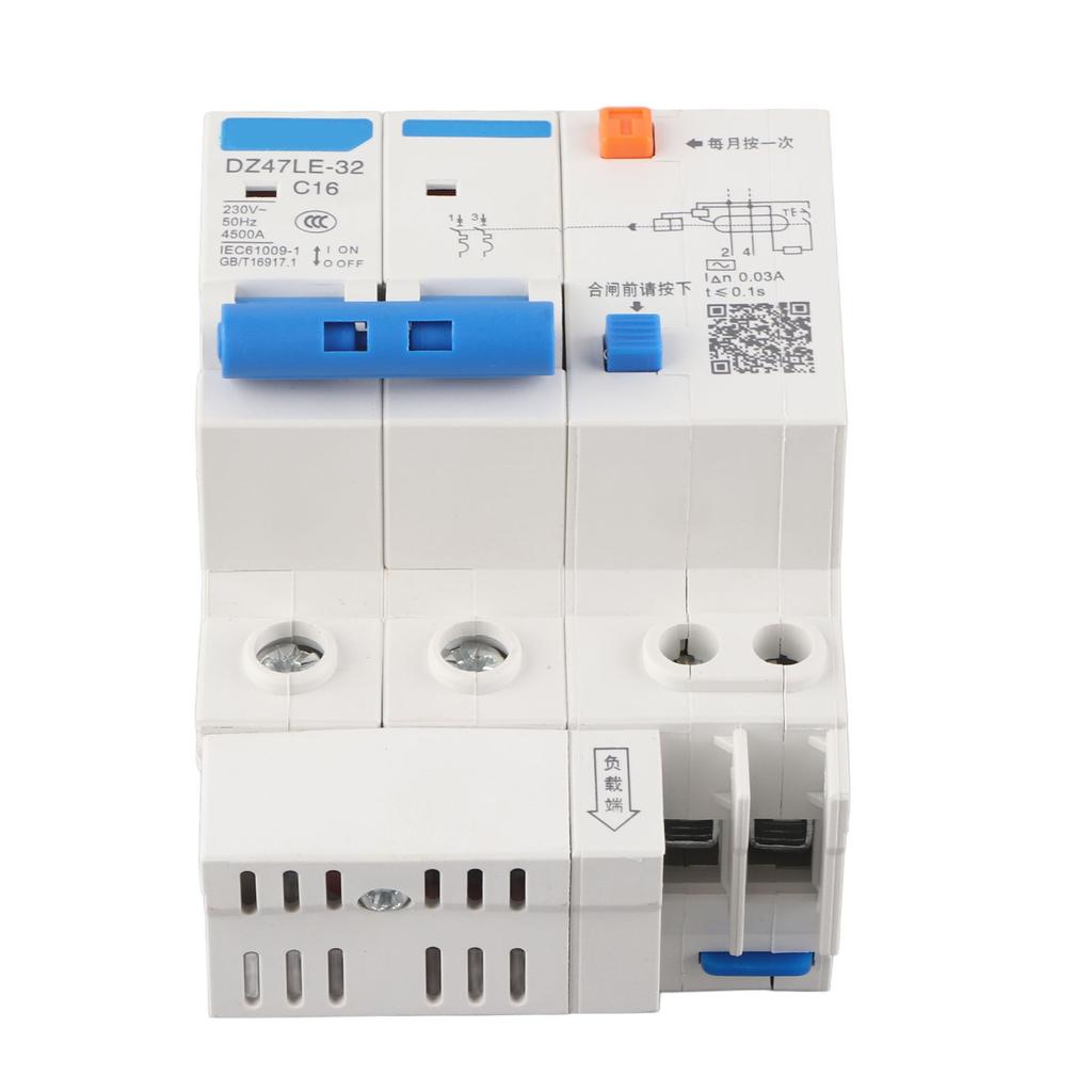 Leakage Protection DZ47LE 32 2P+2 C16 Residual Current Circuit Breaker 230V 16A