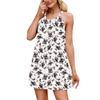 Women's Fashionable Round Neck Printed Camisole Casual Sleeveless Vest Dress