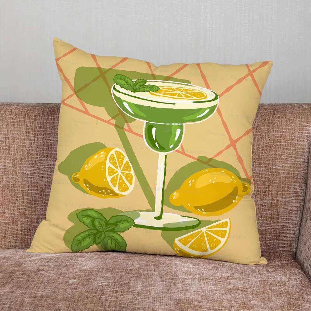 Cocktail Art Pillow Case Pillowcase Home Sofa Cushions Car Cushions Pillowcover Office Pillowshell Pillow