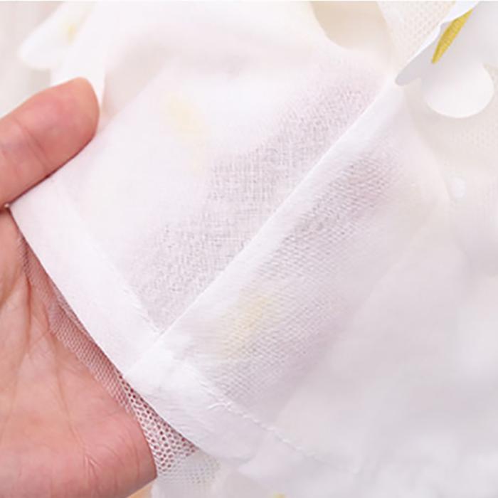 Jentes prinsessekjole sommerkjole barnekjole koreansk stil liten jentes ermeløse kjole Poncho barnekjole