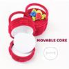 Cute Design Flower Basket Ring Box Velvet Material Ring Box Case Gift Box Holder  Jewelry Display