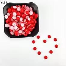 6-12mm Semi Circular Acrylic Flatback Plastic Beads Matte Multi-color Customizable Color Clothing Accessories Beads