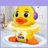 Baby Swirling Yellow Duck Toy With Lights And Sound For Infant Development