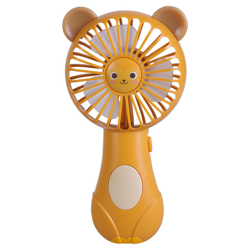 Mini Handheld Fan Cute Cartoon Animal Fans Soft Blades Battery Powered for Student Panda Kitten Mini Fan Portable