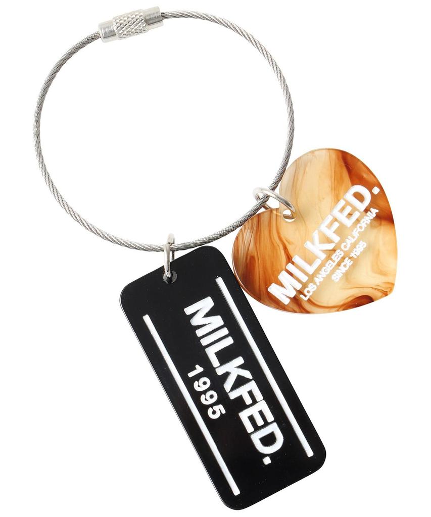 Milkfed Heart and Plate One Size Keychain, Women's, Brown,