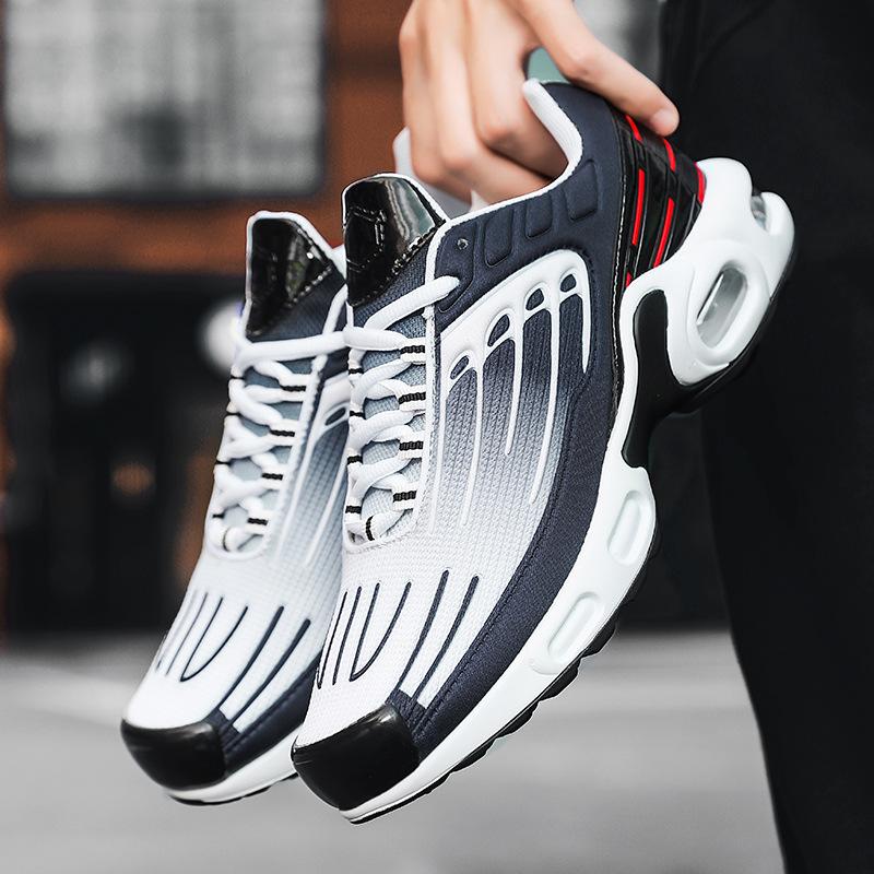 Factory Direct Sales Casual Shoes Men's Shoes 2025 New Korean Version Air Cushion Low-top Running Sports Shoes Men's and Women's Trendy Shoes