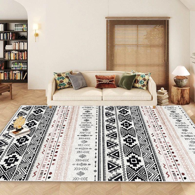 Morocco Retro Carpet Living Room Bohemian Decoration Bedroom Sofa Non-slip Large Area Rug Lounge Washable Coffee Tables Foot Mat