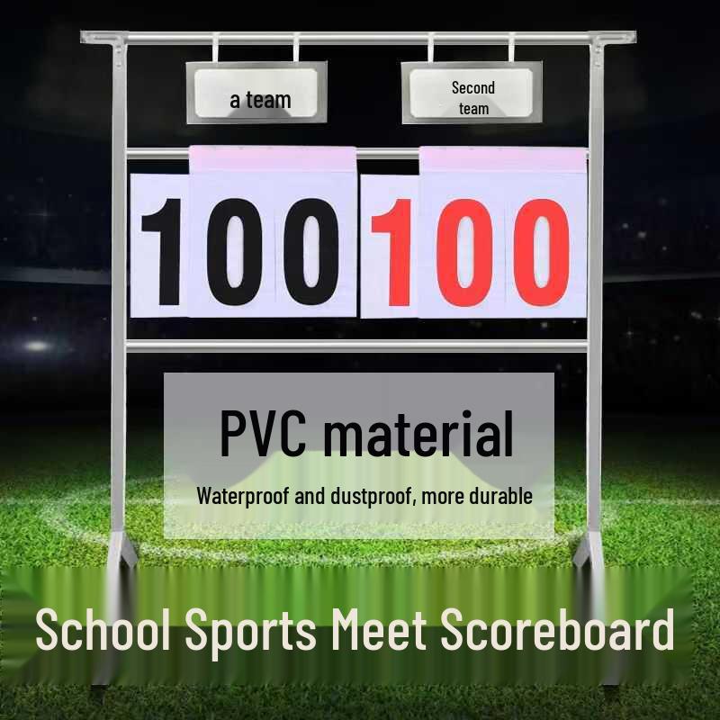 Floor-standing Flip-page Scoreboard for Basketball, Football, Billiards, Table Tennis, and Volleyball. PVC Scorebook without Stand