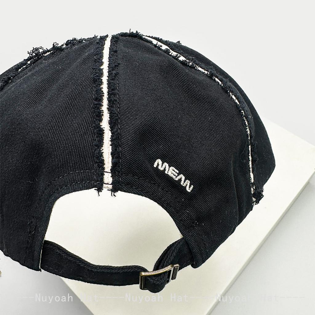 And Women Korean Style Vintage Embroidered M Letter Prints Baseball Caps Sun Protection Flat Brim All-Match Street Style Peaked Hats Fashion