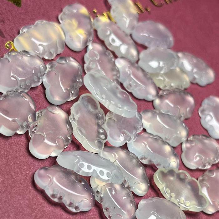 Auspicious Natural Jade Cloud Lock Hairpin: Handcrafted Hanfu Accessory and Pendant. Size 024 нефритовый/естественный