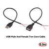 Copper USB Single Male Head Two Core Charging Cable Four Core Data Cable USB Connection Cable Tin Supply Cable Extension Cable