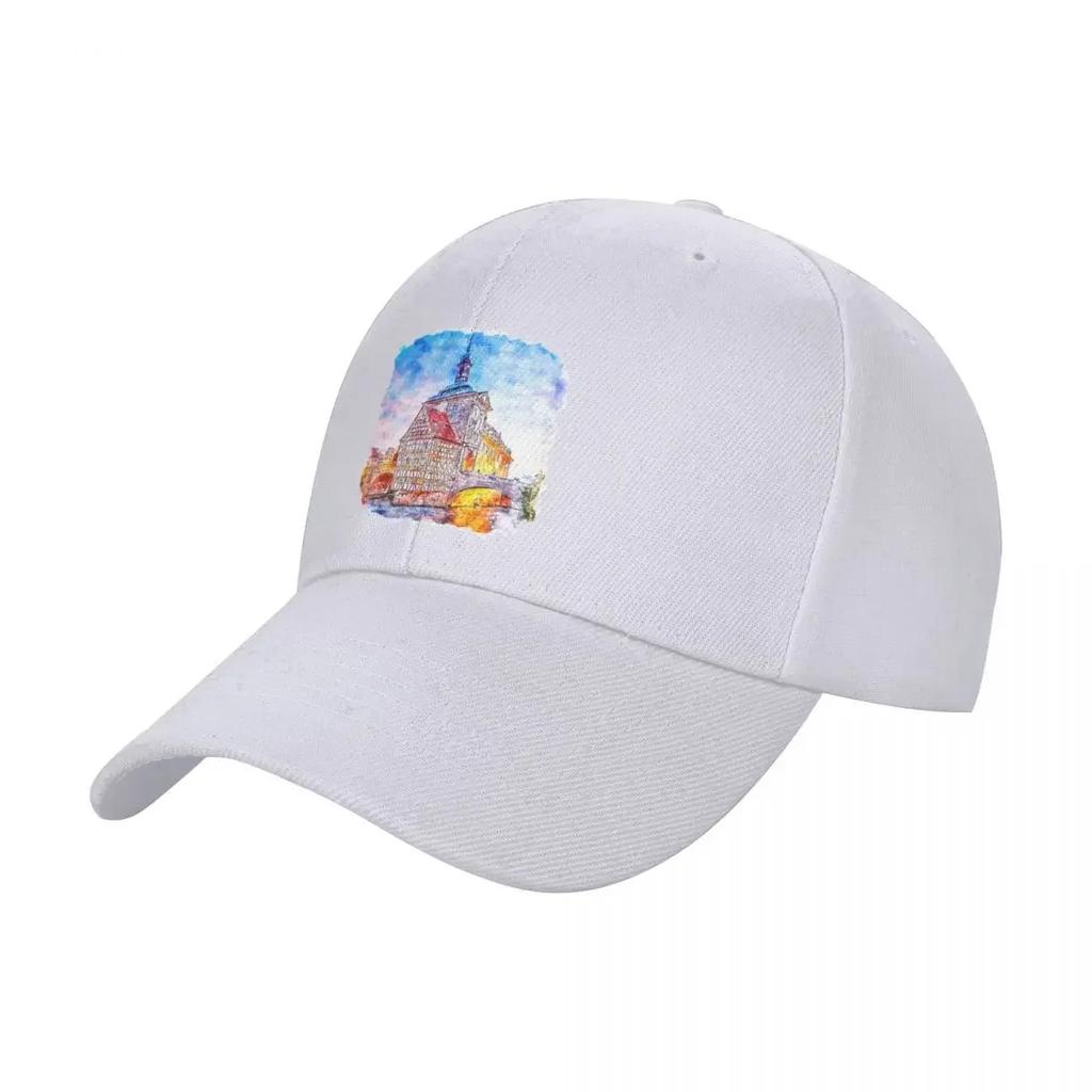 Bamberg gerUnisexy watercolor sketch hand drawn Baseball Cap Sports Cap Luxury Hat Rugby Womens Beach Outlet Unisexs
