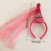 Birthday Party Hat Happy Birthday Hats Birthdays Cap Handmade Girl Princess Gauze Headband Birthday Party Decor Photo Props