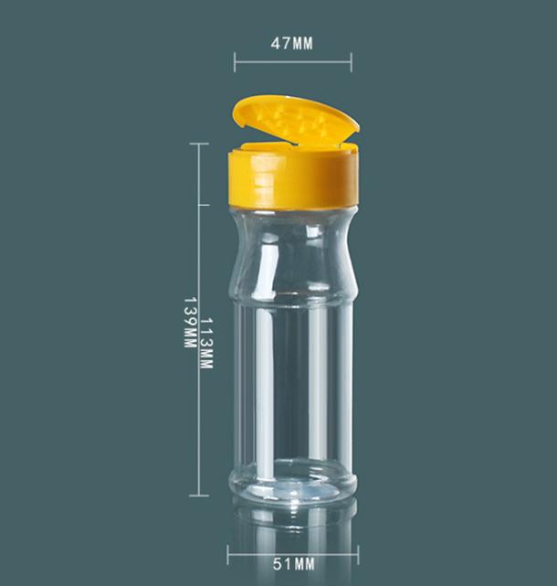 10Pcs 180ml Plastic Seasoning Jar Barbecue Condiment Bottles Spice Bottle