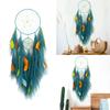 Handcrafts Feathered Dreamcatchers Ornament with Pampas Grass and Colorful Beads Hanging Decors for Home Wall Decoration