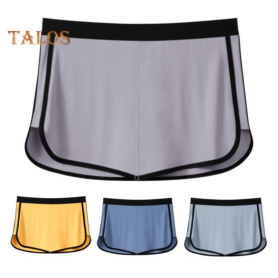Pantalones cortos para hombre, ropa interior con forro triangular, cintura elástica, diseño de doble capa, pantalones 3 en 1, calzoncillos, culottes, calzoncillos tipo bóxer