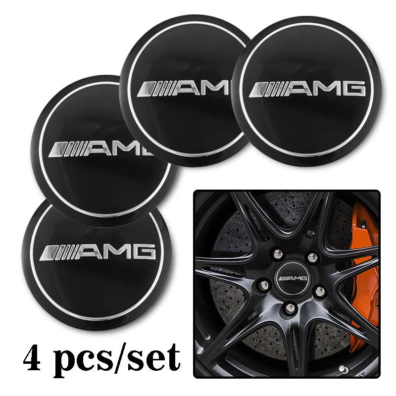 MITV3 4Pcs 56MM Car Emblem Wheel Hub Center Cap Sticker Rim Badge Cover For Benz AMG Sprinter W201 W210 CLS GLB EQE GLK GLE Class A180