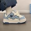 Dopamin-Plateau weiße Schuhe Damen 2025 neue vielseitige Macaron Casual vielseitige Schuhe Nische leichtgewichtige Board-Schuhe