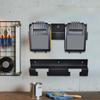 2Pcs Wall Mount Tool Battery Rack Shelf Double Slot Fits 18V-60V 22.8x6cm, Heavy Duty