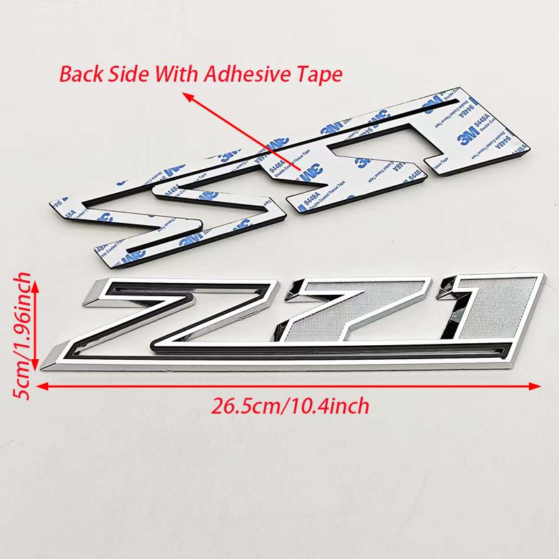 3D ABS Red Chorme Logo Z71 Emblem Car Fender Badge For Chevrolet Tahoe Colorado Cheyenne Chevy Silverado Z71 Sticker Accessories