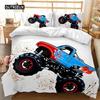 Engineering Vehicle Duvet Cover Set Polyester Bedding for Double Queen King Size Kids Boys Bedroom Decor