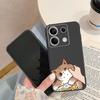 Funny Cat Patterned Soft Black Silicone Phone Case For Samsung Galaxy A55 A54 A34 A15 S24 Xiaomi Redmi Note 13 Pro Camera Shockproof Protective Cover