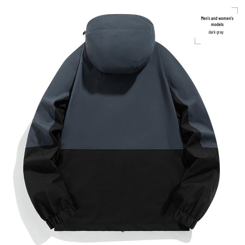 Three-in-One Waterproof Jacket: Heat-Sealed, Detachable, Unisex, Short-Sleeved, for Mountaineering and Sports, Two-Piece Set.