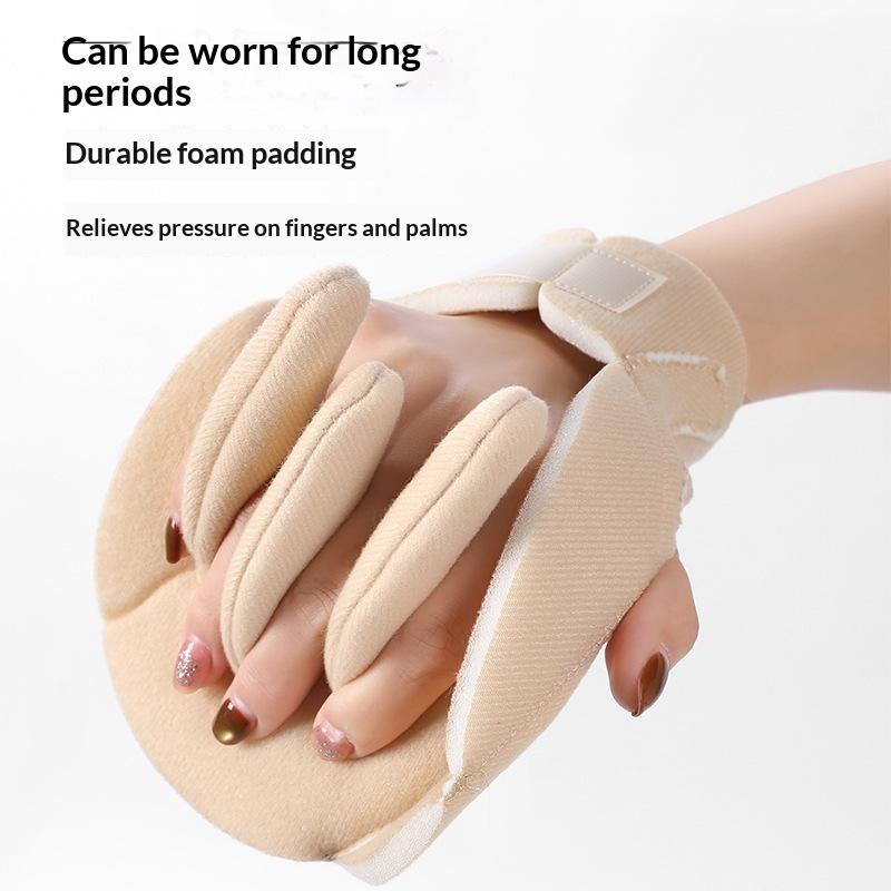 Padded Finger Separator Glove Pressure Relief Hand Contracture Pad Adjustable Palm Protector Ergonomic Fit For Elderly