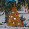 Handcrafted Metal Holiday Tree Ornament Decorative Christmas Decoration For Indoor Tabletop Party Supplies