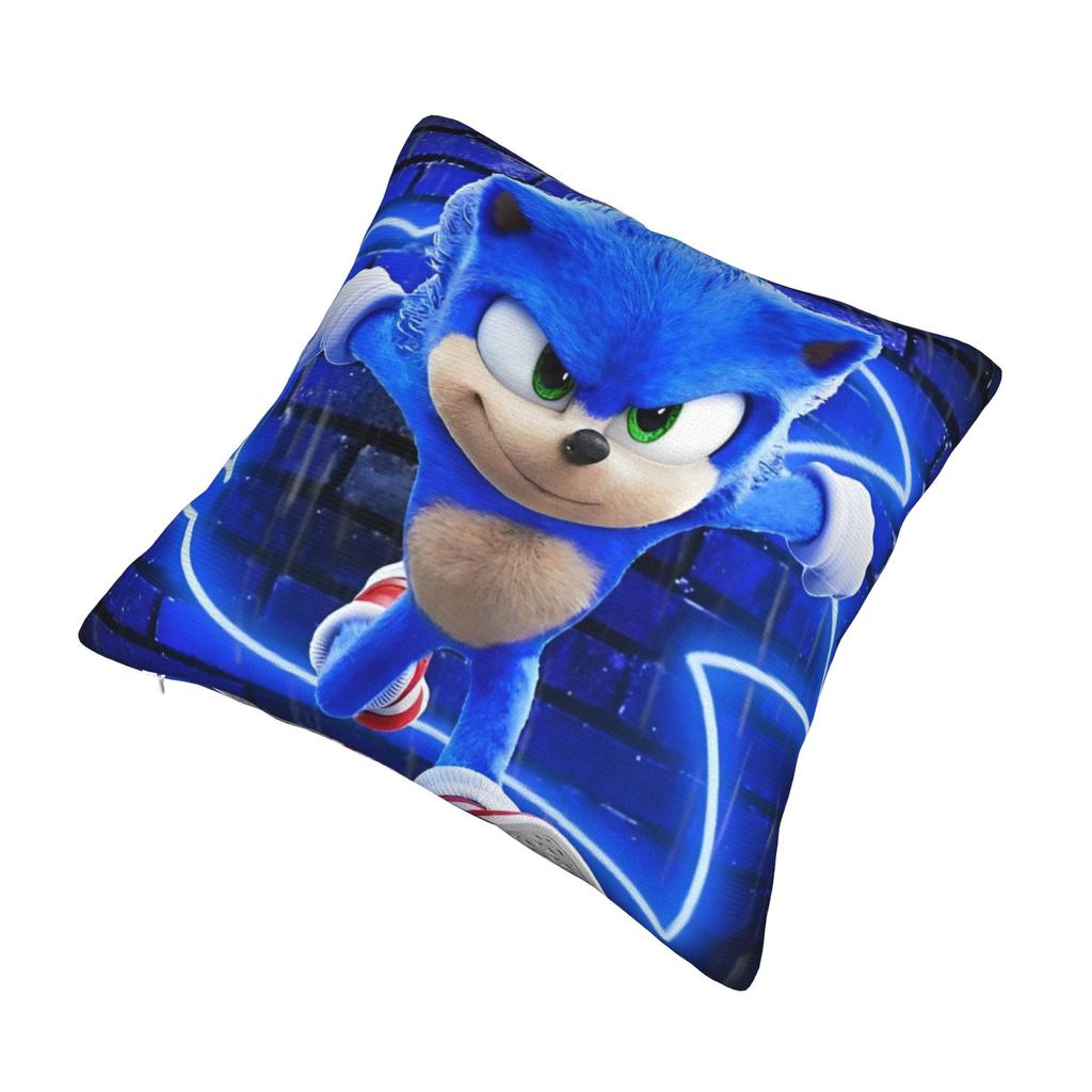 Decorative Pillow Covers Cartoon S-Sonic Merch Home  Pillow Case Cover Zippered Multiple Sizes