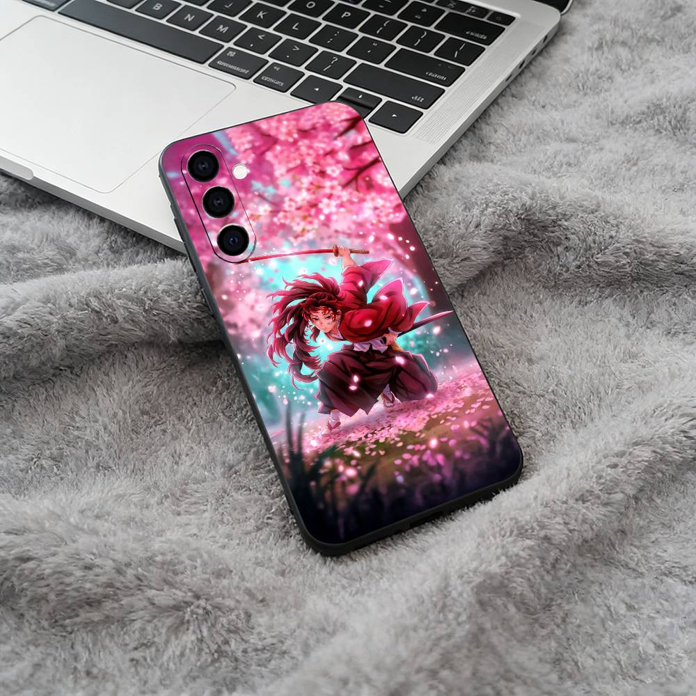

Muichiro Tokitou &Yoriichi Tsugikuni Black Soft Silicone Phone Case for Samsung Galaxy A73, A71, A72, A70, A53, A52, A51 Samsung a714g