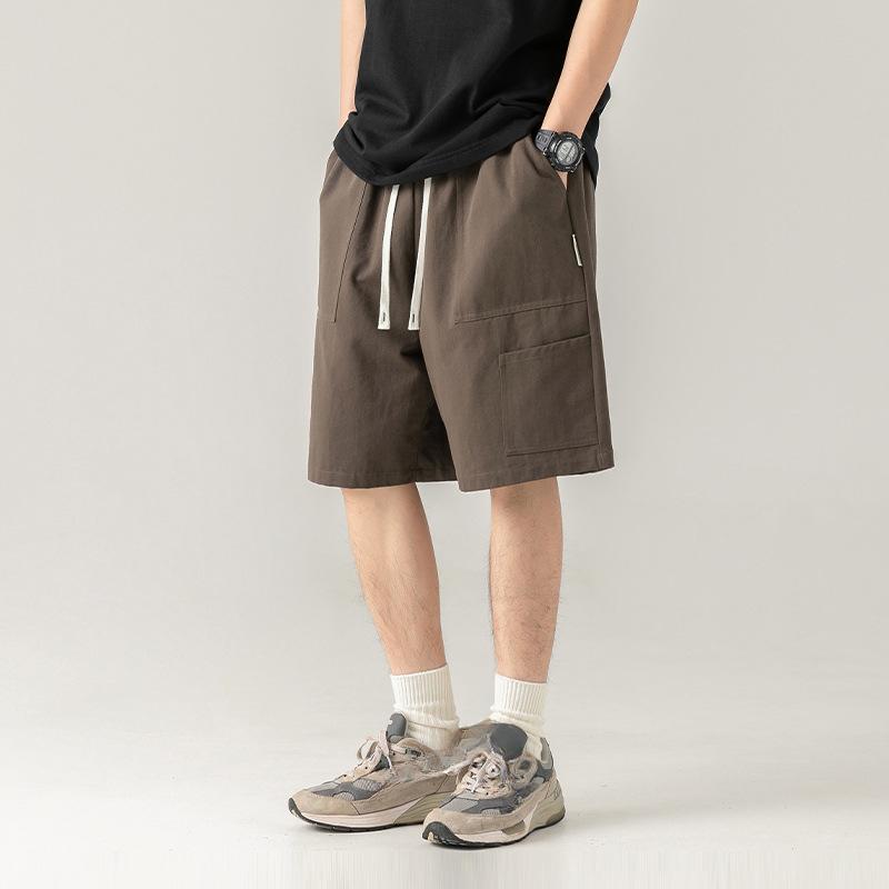 Tooling Shorts Man's Summer Japanese Thin Sports Casual Pants Man's Big Pocket Loose Five-point Pants