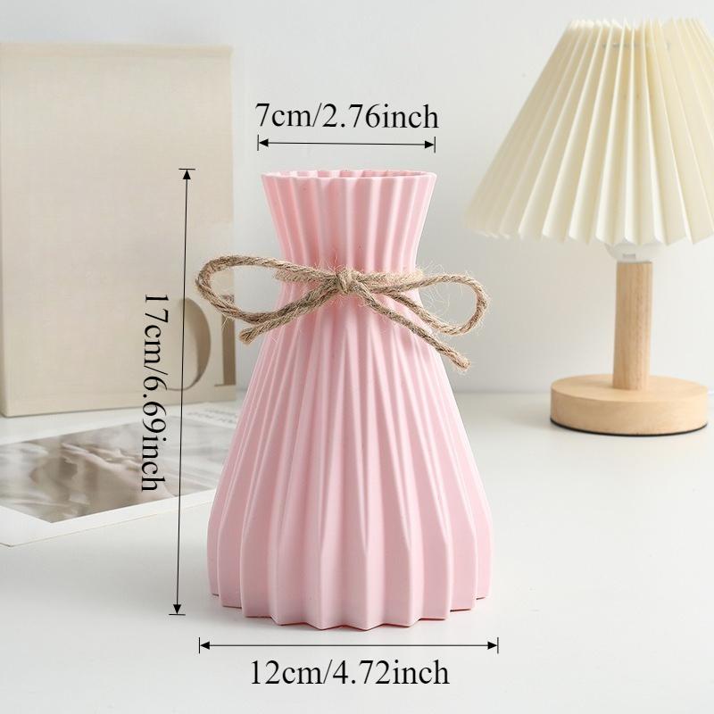 Moderne Plastik-Blumenvase Wasserwellen-Blumentopf 1/2 Stück Körbe Ästhetische Raumdekoration Wohnzimmerdekorationen Ornamente Jarron