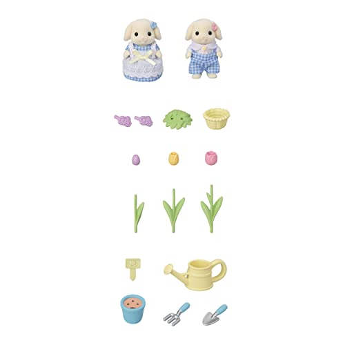 Sylvanian Families Flora Rabbit Siblings Flower Care Set Doll and Furniture Set DF-25 EPOCH