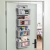 1pc Hanging Over The Door Storage Bag With 4 Visible Pockets, Space-saving Organizer Storage Bag For Bathroom, Bedroom,