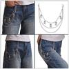 Edgy Skull Charm Metal Jeans Chain Punk Waist Decoration For Women Hip Hop Style