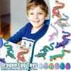 Set Of 6 3D Printed Easter Dragon , Easter Basket Filling, Mystery Eggs, Crystal Dragon Toy, Surprise 3D Printed Animal Toys