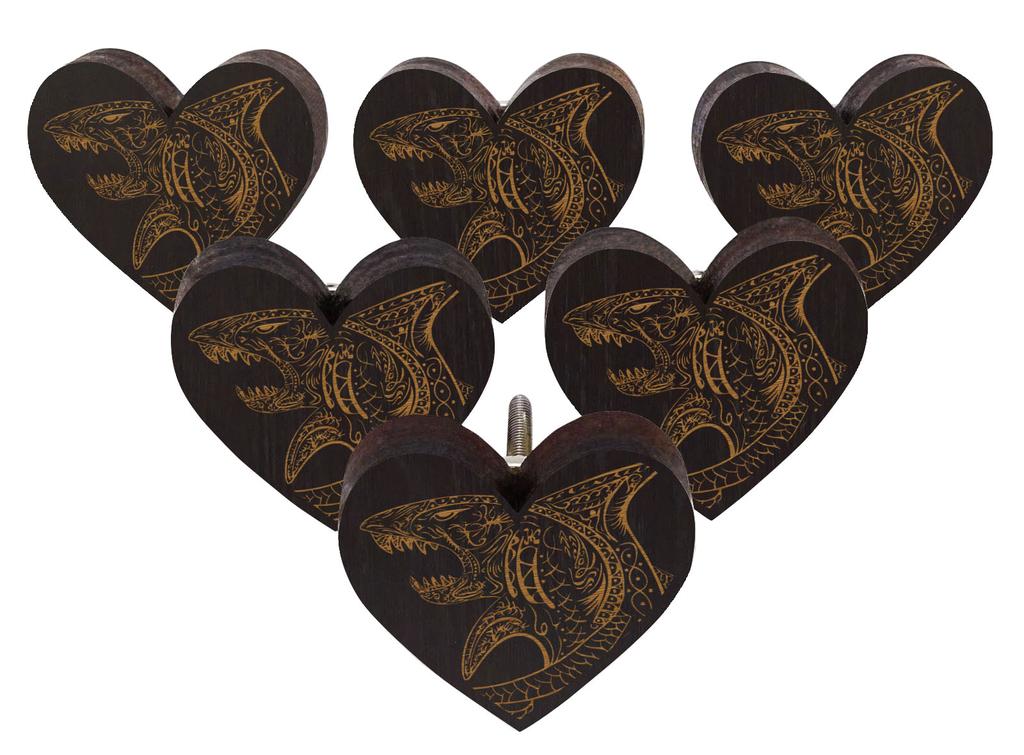 IBA Indianbeautifulart Braun Gravierte Knöpfe Holz Kleiderschrank Knöpfe Schrank Schubladengriff 10