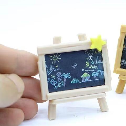 1 Set Dollhouse Miniature Coffee House Signboard Painting Board Palette Model Doll Kitchen Home Decoration Toys