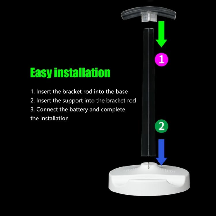 Transparent Illuminated Earphone Holder Display Stand Music Gaming Headsets Hanger For Organized Workspaces