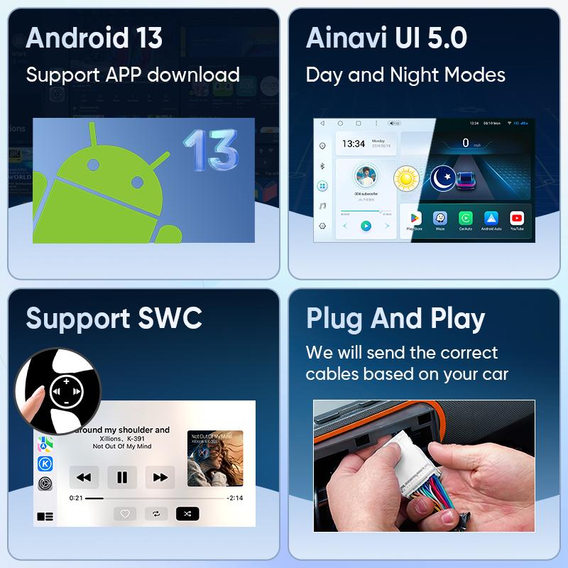 Ainavi Car Radio For Renault Clio 4 2012 - 2018 Wireless Carplay Android Auto Multimedia Player Stereo 2Din 4G Wifi DSP