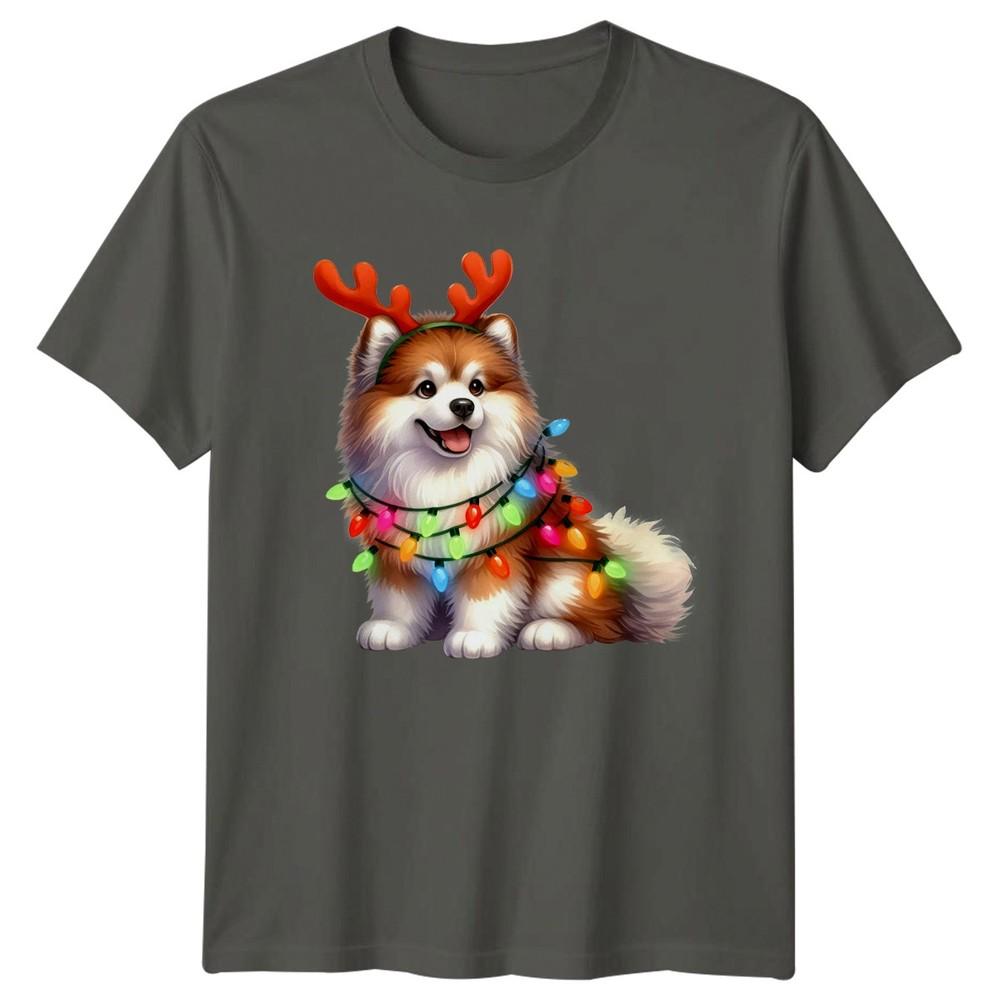Dog Reindeer Antlers Christmas Holidays Unisexs TShirt Unisexs Tee Graphic Unisex S