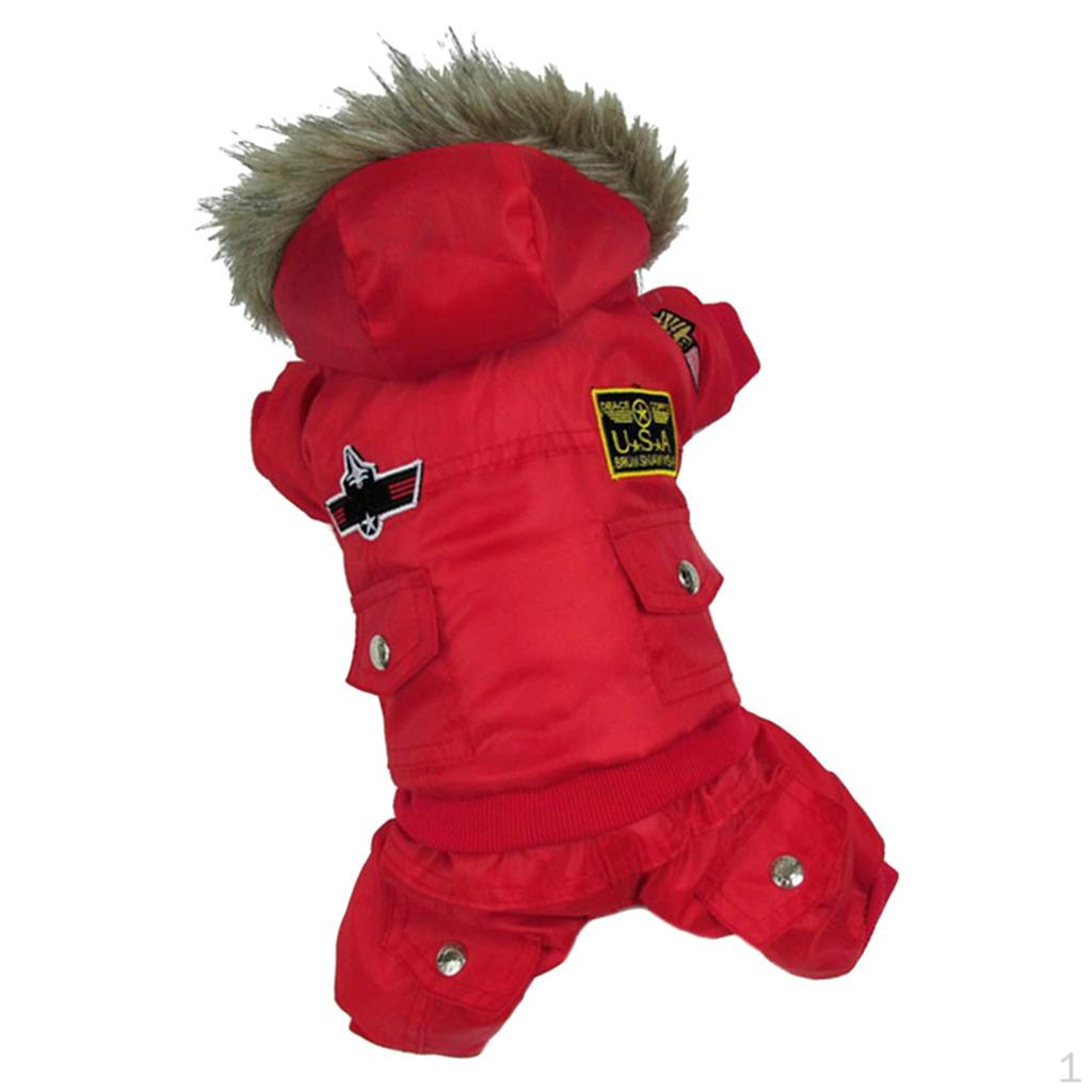 Dog Coat Puppy Winter Apparel Waterproof Outfit Button Closure