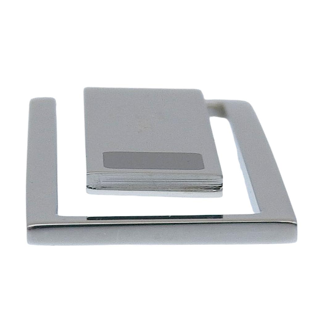 Great Dupont Money clip Bill Clip with Logo Silver metal mens Used